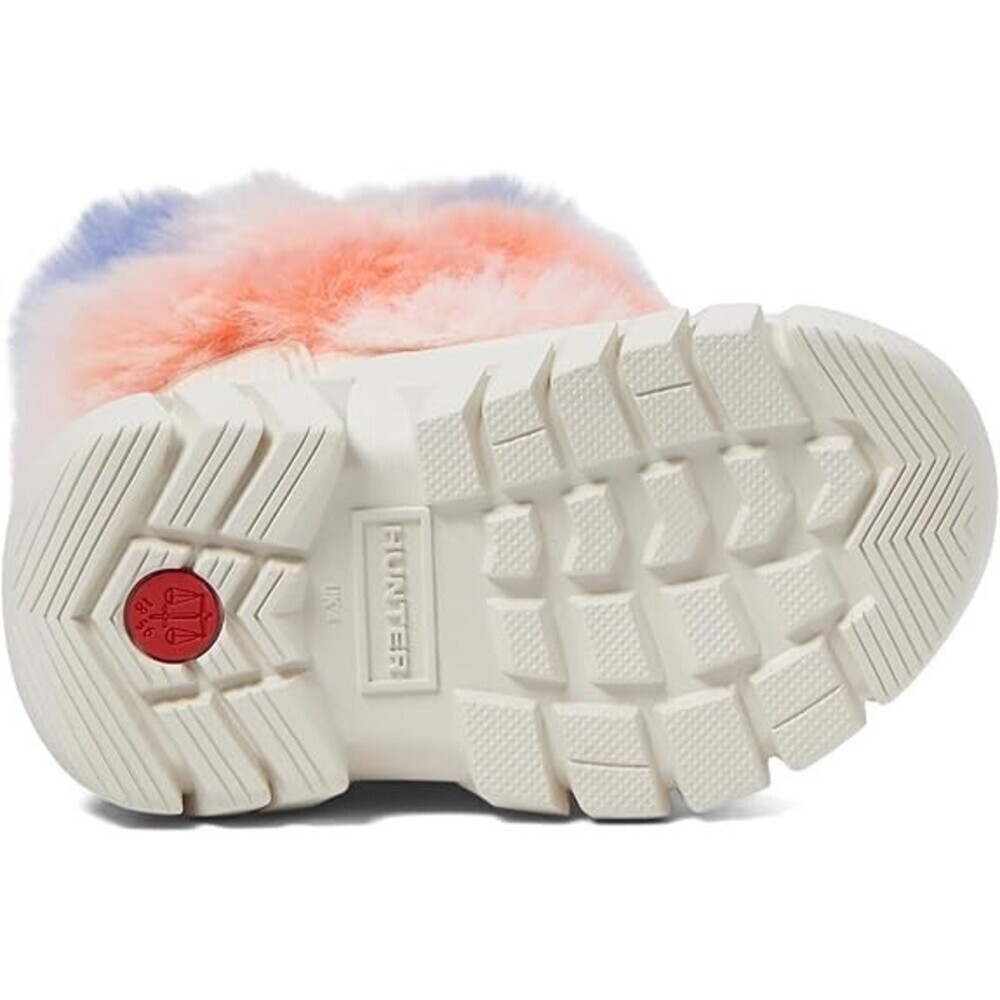 Hunter Intrepid Rainbow Snow Boot Kids US 5 White Multi Faux Fur Pull On JOBB355 - Picture 9 of 10